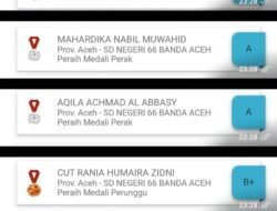 Siswa SDN 66 Banda Aceh Boyong 26 Medali Ospenas 2025