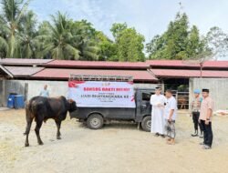 Sambut Hari Bhayangkara ke-79, Kapolres Pidie Serahkan Hewan Qurban ke Masjid Al-Falah Sigli