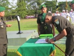 Komandan Korem 012/TU, Kolonel Inf Benny Rahadian Pimpin Sertijab Nagan Raya