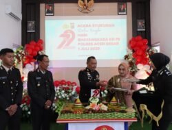 AKBP Sujoko Pimpin Upacara Dan Syukuran Hari Bhayangkara Ke-79 