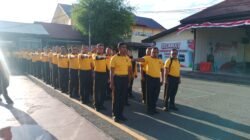 Personel Polres Pidie Gelar Olahraga Bersama Usai Apel Pagi