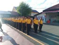 Personel Polres Pidie Gelar Olahraga Bersama Usai Apel Pagi