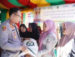 Kapolres Pidie Hadiri Launching Penyaluran Bantuan Pangan Beras di Kecamatan Grong-Grong