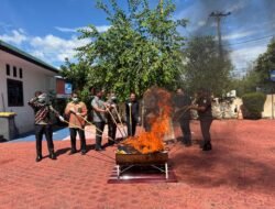 Kejari Aceh Besar Musnahkan Barang Bukti Sabu, Ganja, Satwa Dilindungi, dan Barang Rampasan Lainnya