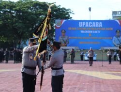 Brigjen Marzuki Ali Basyah dan Irjen Achmad Kartiko Serah Terima Pataka Machdum Sakti