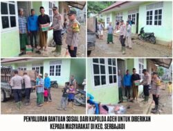 Kapolda Aceh Salurkan Bantuan Bahan Makanan untuk Masyarakat Aceh Timur