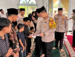 Pasca Bencana Alam, Kapolres Pidie Jaya Santuni Puluhan Anak Yatim