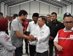 Gubernur Aceh Terima Bantuan Kemanusiaan PMI Nasional yang Diserahkan Langsung oleh Jusuf Kalla Aceh Utara