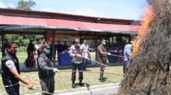 Kapolres Aceh Besar Pimpin Pemusnahan Barang Bukti Narkotika