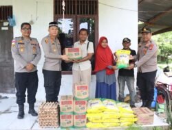 Kapolres Pidie AKBP Jaka Mulyana Serahkan Bantuan Bencana Angin Puting Beliung