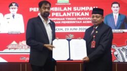 Gubernur Aceh Lantik Dr Misran Fuadi sebagai Kepala Dinas Syariat Islam Aceh