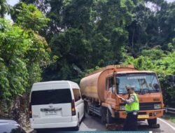 Truk Mogok Ganggu Arus Banda Aceh-Meulaboh, Polisi Bergerak Cepat Cegah Kemacetan