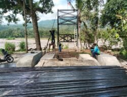 Kodim 0108/Agara Bersama Warga percepat Pembangunan Jembatan Gantung Perintis di Kuta Ujung Aceh Tenggara 